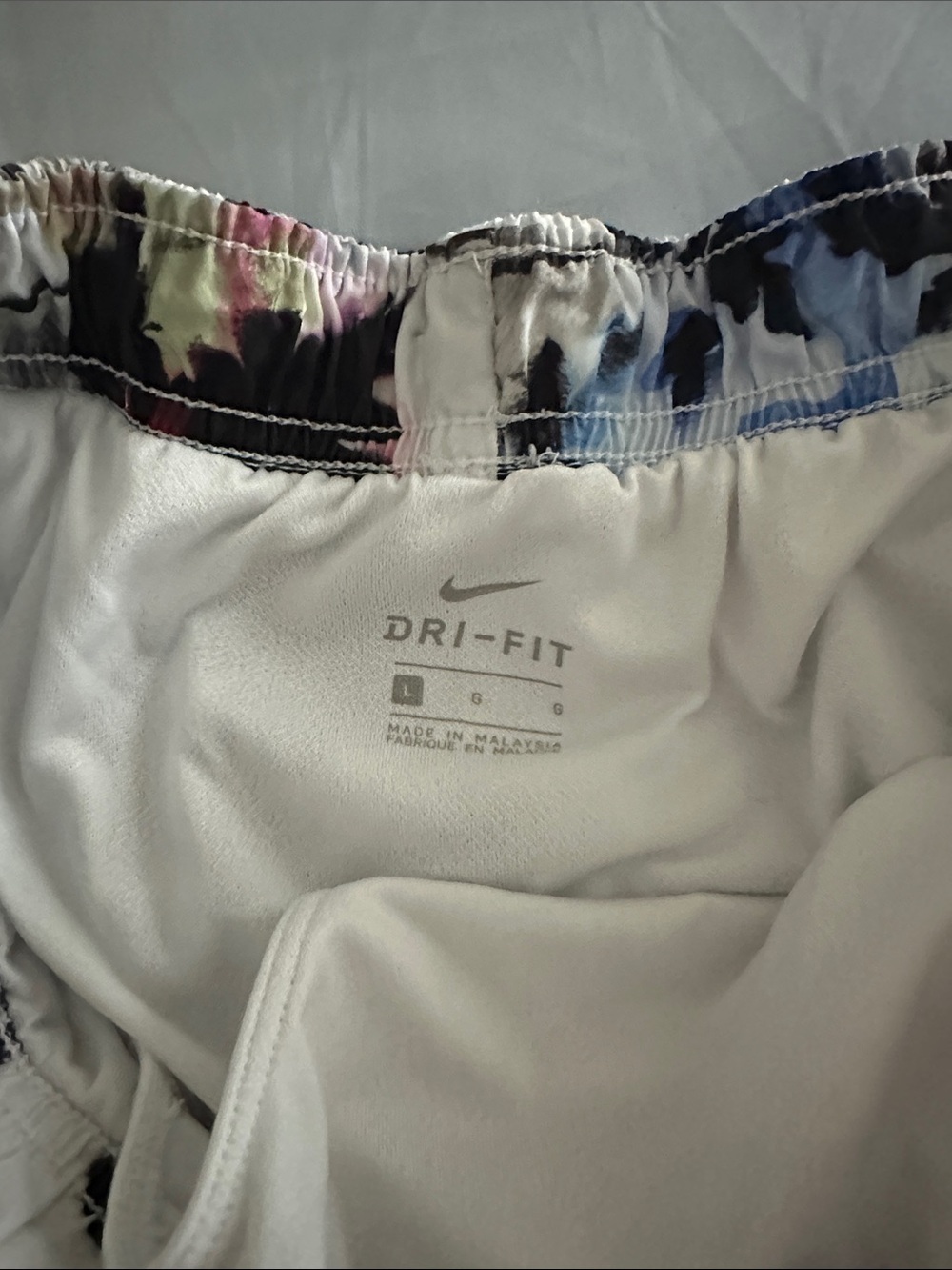 Nike womens Floral Black-White, Pink, and White Athletic Shorts Trio - Picture 3 of 7